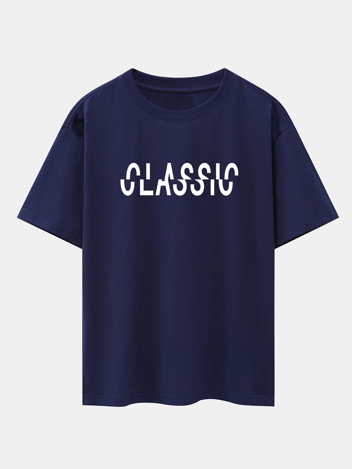 Klassisches Oversize-T-Shirt mit überschnittenen Schultern und Print - Image 8
