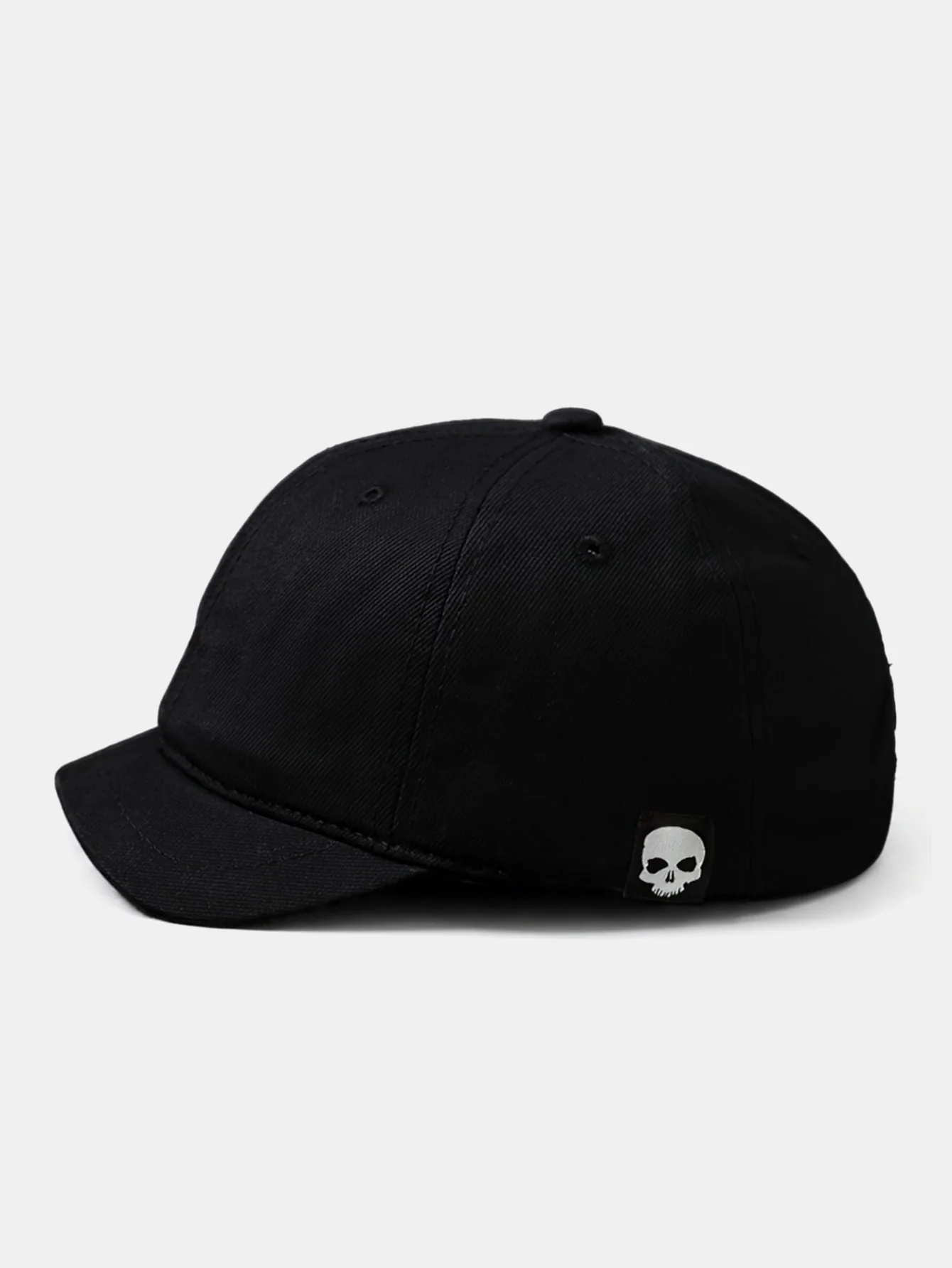 Cloth Patch Skull Pattern Baseball Cap Fashion Short Brim Cap Outdoor Travel Vacation Casual  Hat - Image 3