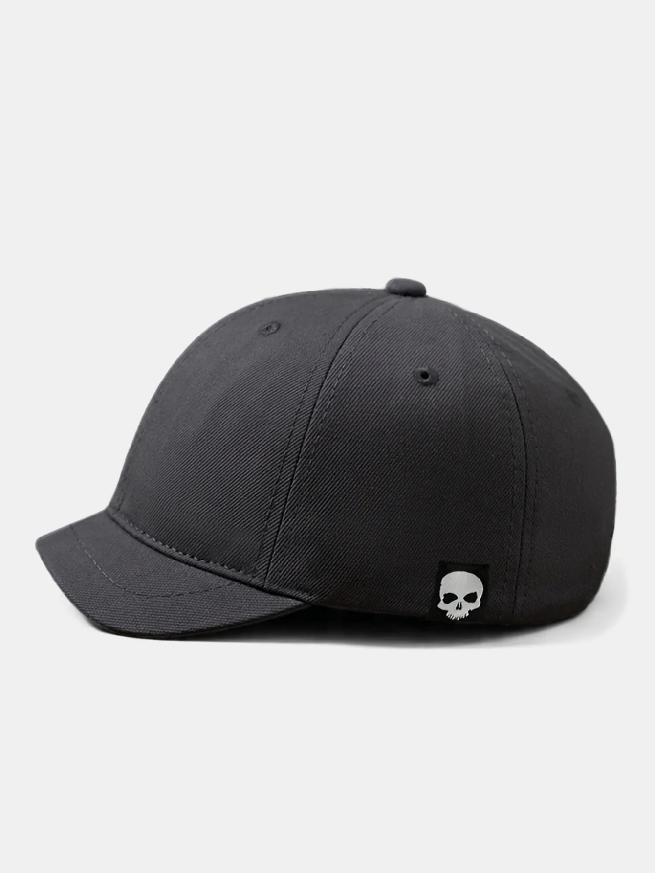 Cloth Patch Skull Pattern Baseball Cap Fashion Short Brim Cap Outdoor Travel Vacation Casual  Hat - Image 4