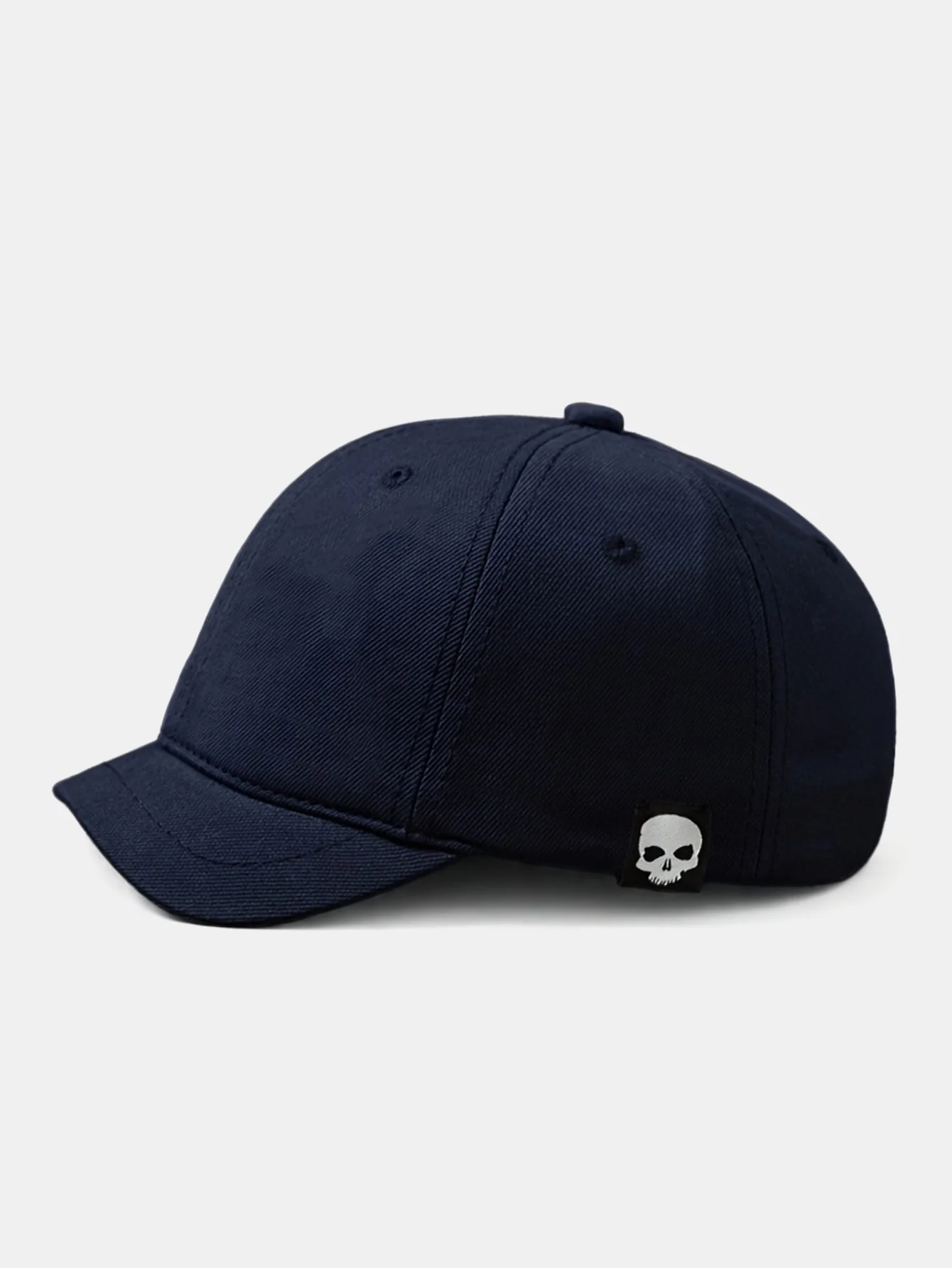 Cloth Patch Skull Pattern Baseball Cap Fashion Short Brim Cap Outdoor Travel Vacation Casual  Hat - Image 5