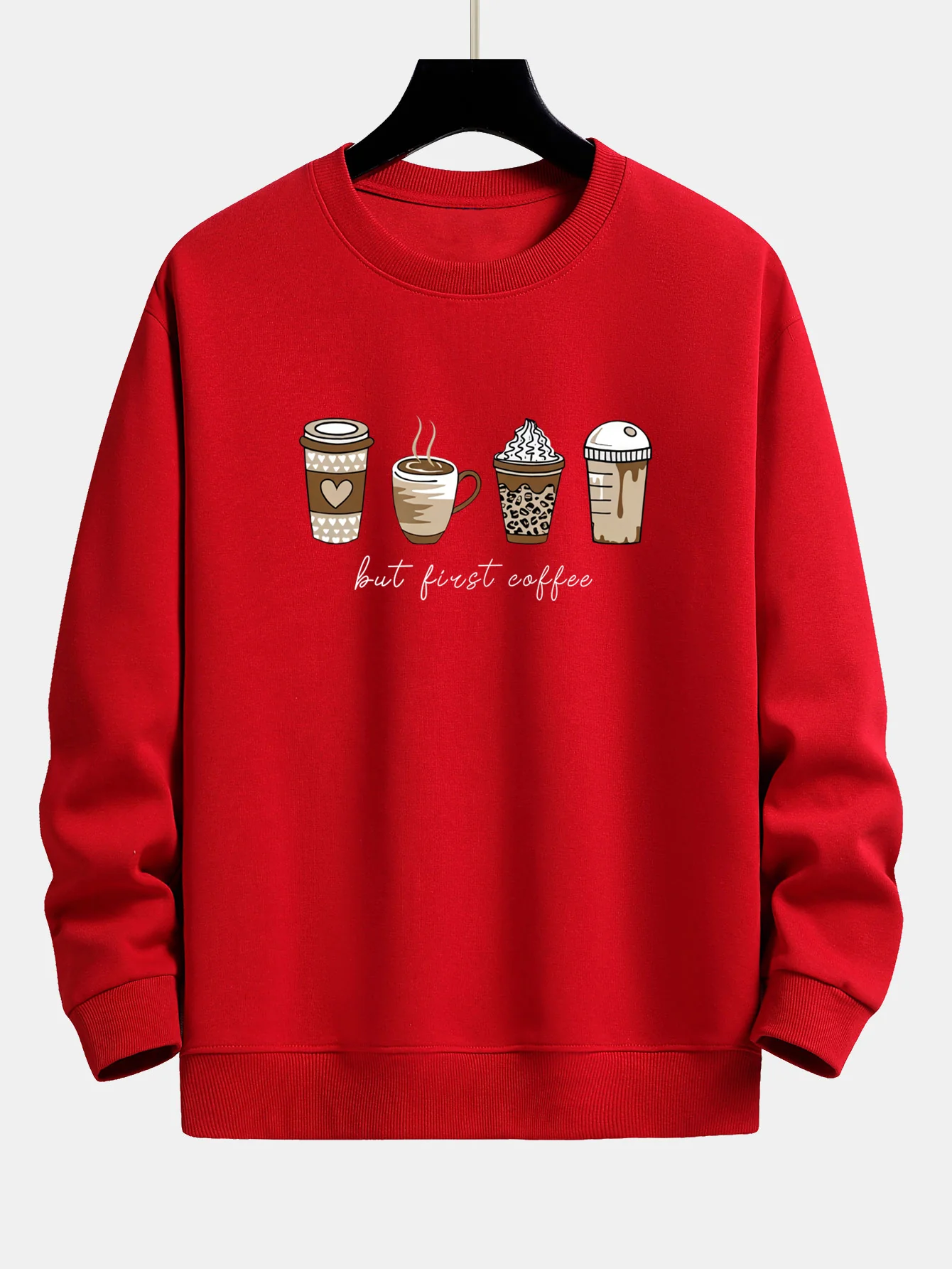 Kaffee Druck Locker sitzendes Sweatshirt - Image 10