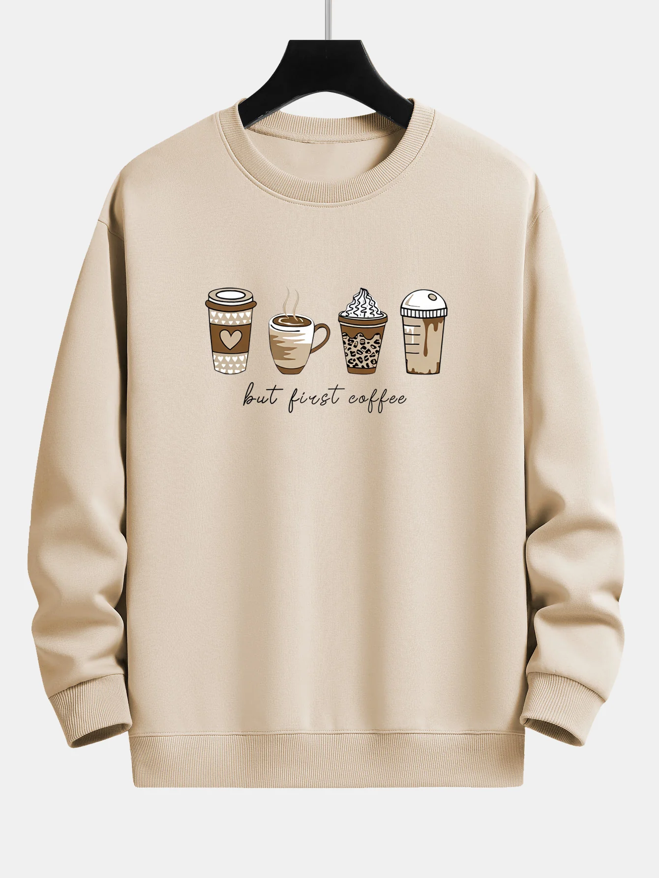 Kaffee Druck Locker sitzendes Sweatshirt - Image 2