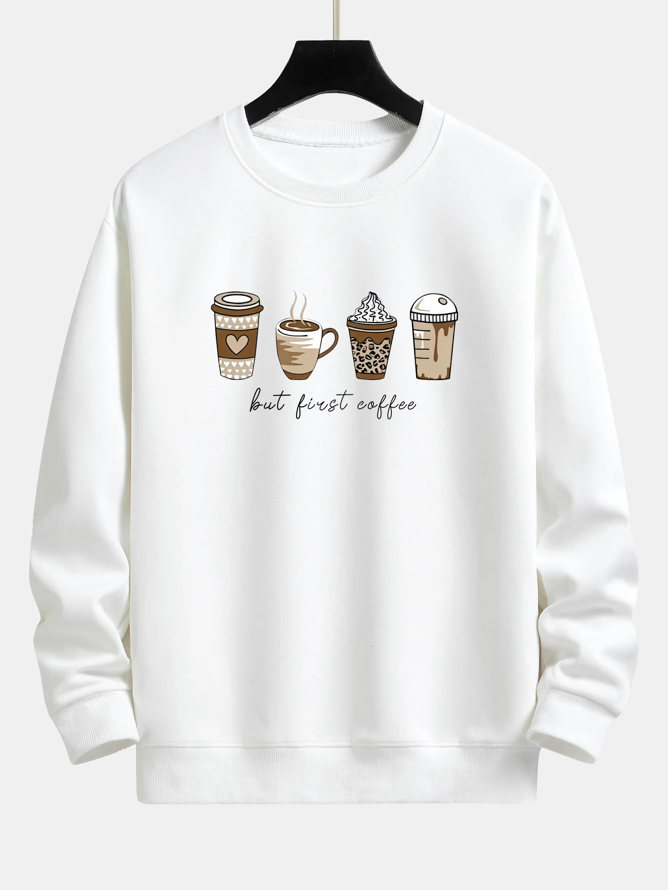 Kaffee Druck Locker sitzendes Sweatshirt - Image 5