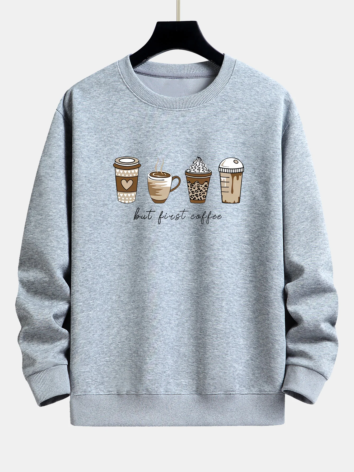 Kaffee Druck Locker sitzendes Sweatshirt - Image 6