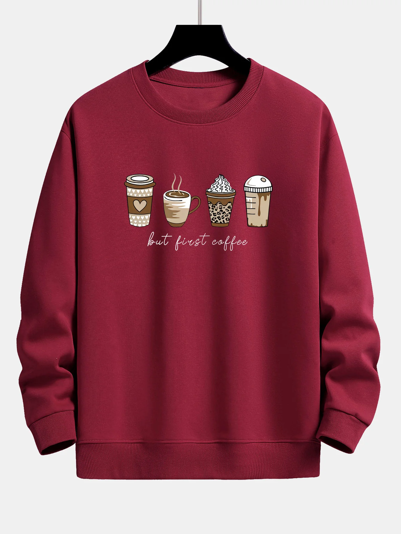 Kaffee Druck Locker sitzendes Sweatshirt - Image 7