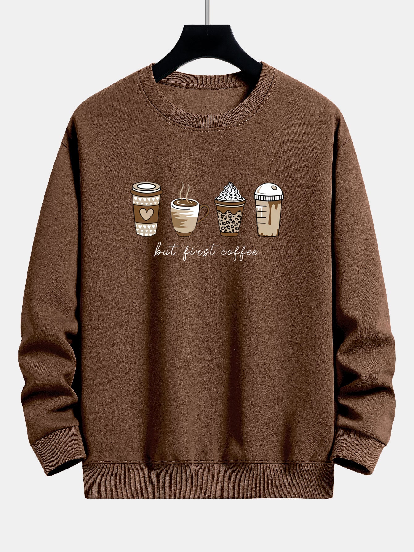 Kaffee Druck Locker sitzendes Sweatshirt - Image 8