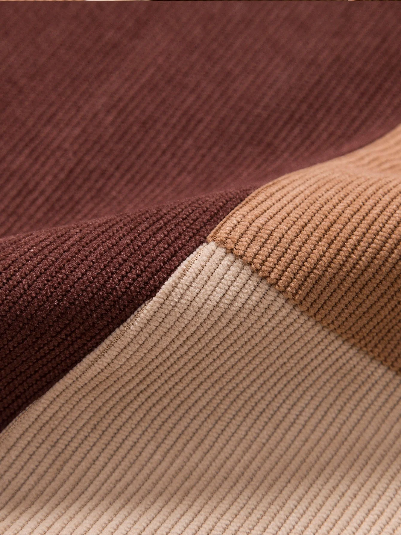 Farbblock Corduroy Polo-Shirt - Image 5
