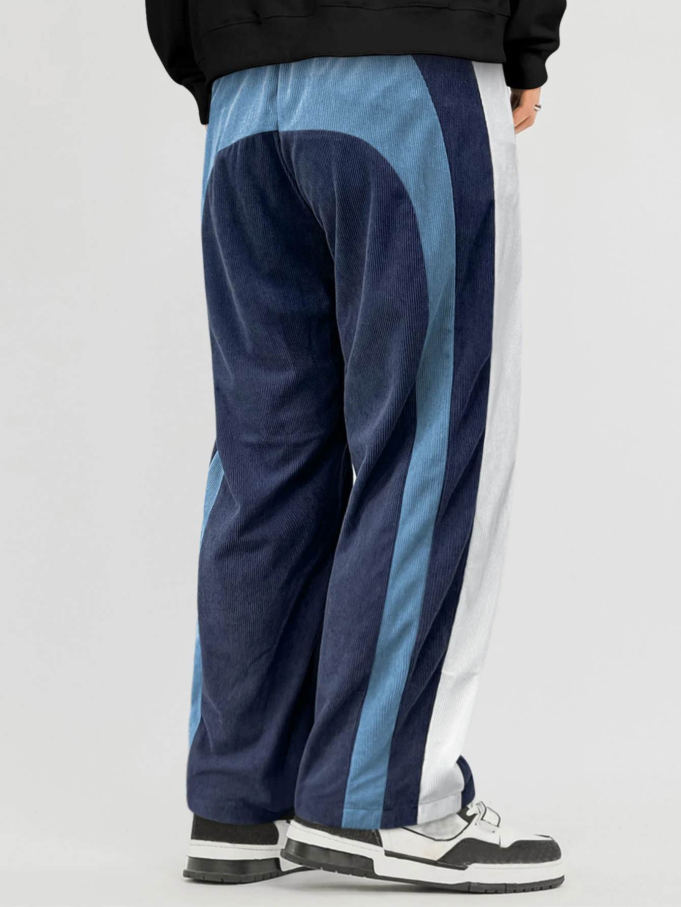 Farbe Block Corduroy Hose mit geradem Bein - Image 2