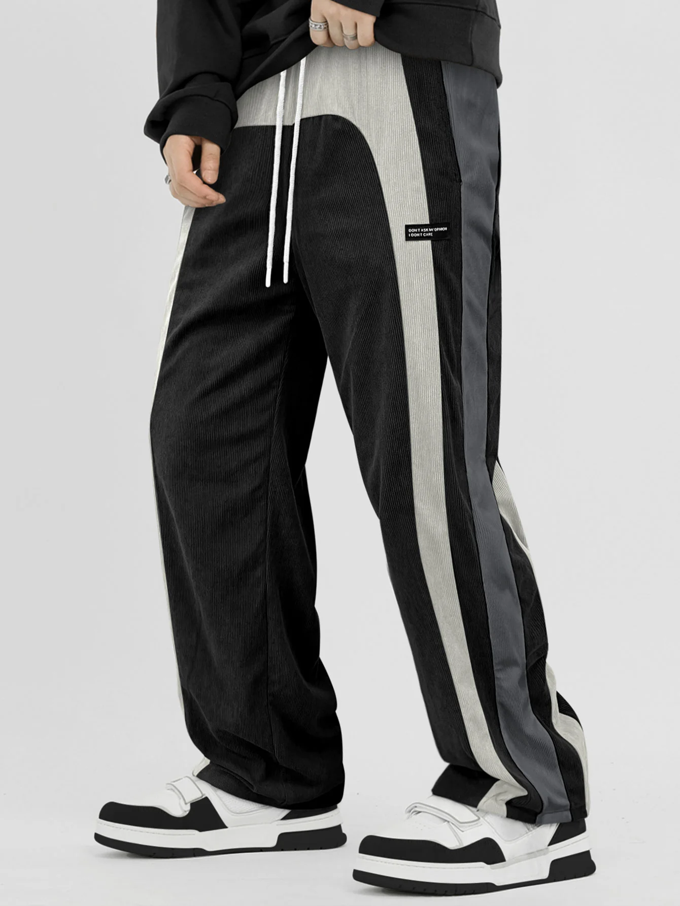 Farbe Block Corduroy Hose mit geradem Bein - Image 3