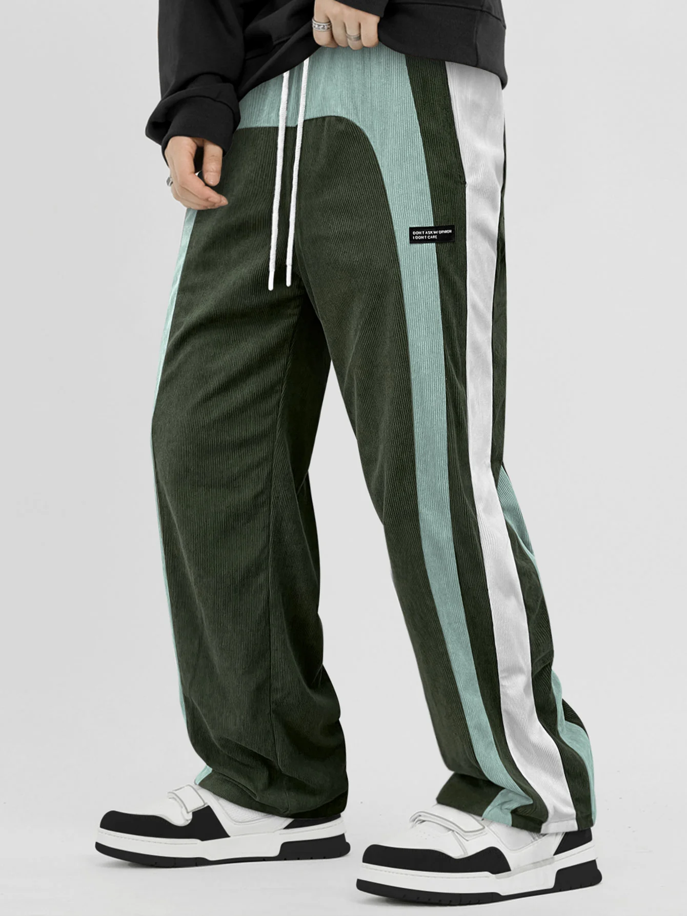 Farbe Block Corduroy Hose mit geradem Bein - Image 5