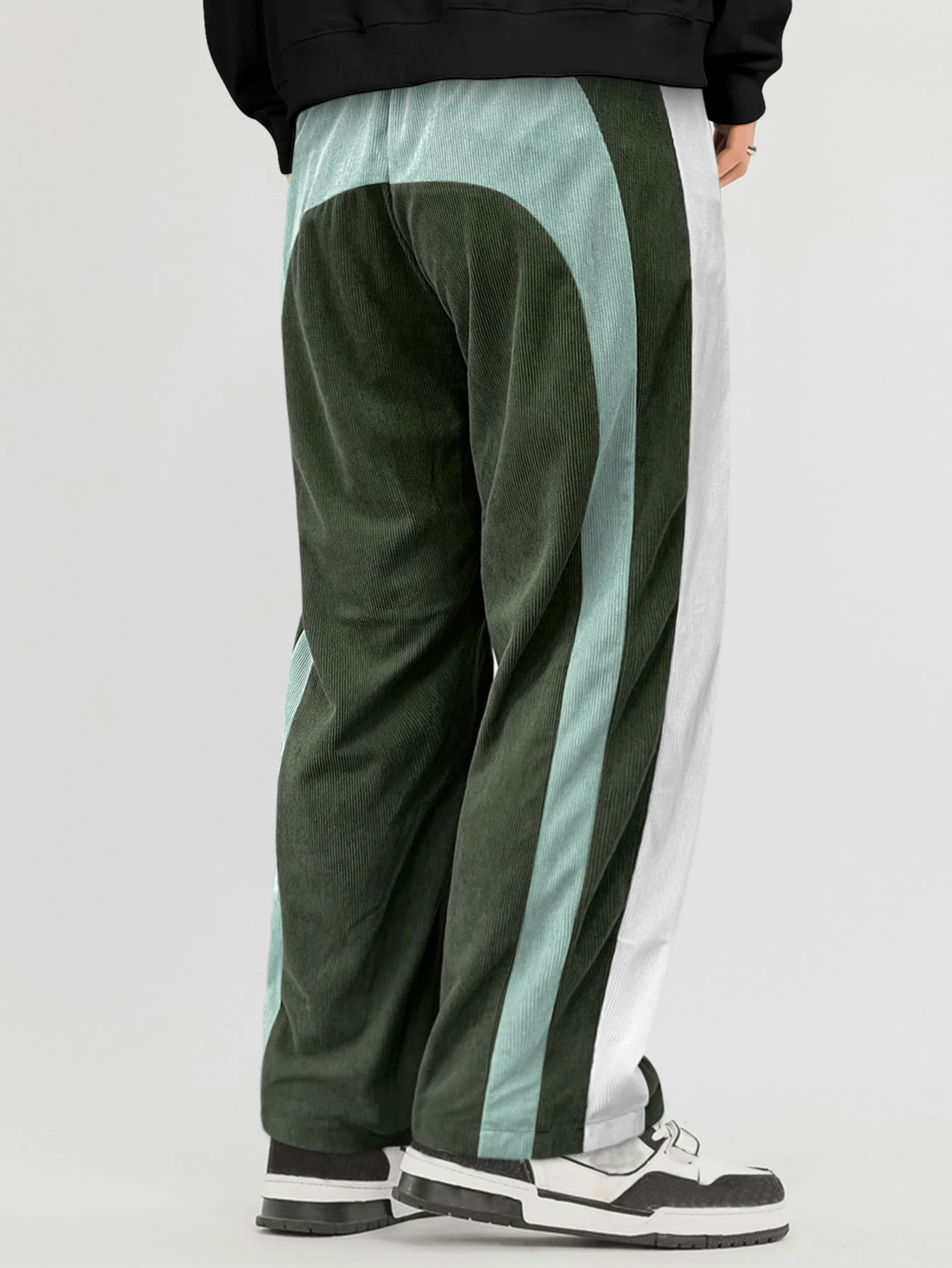Farbe Block Corduroy Hose mit geradem Bein - Image 6