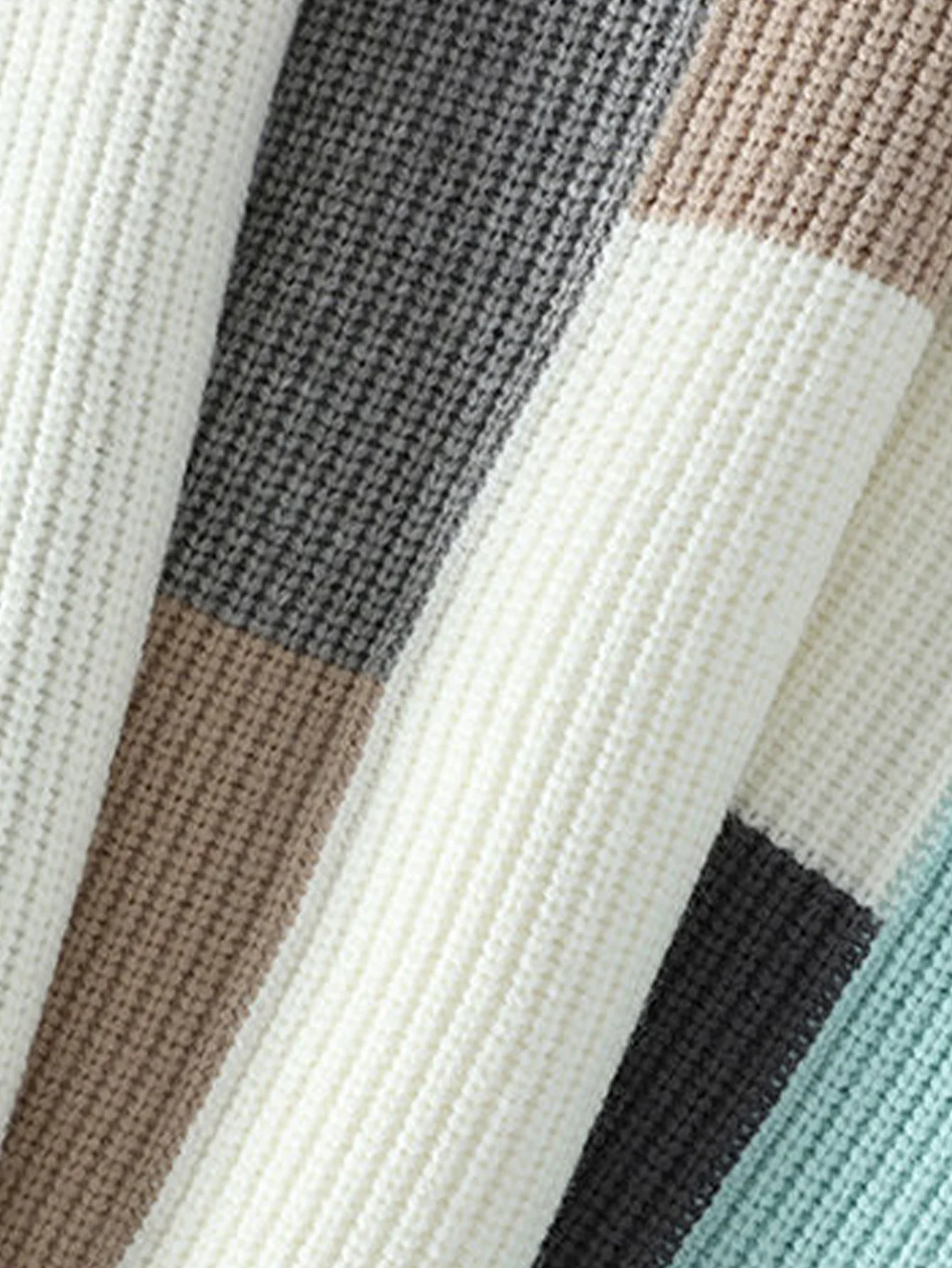 Color Block Crew Neck Sweater - Image 5