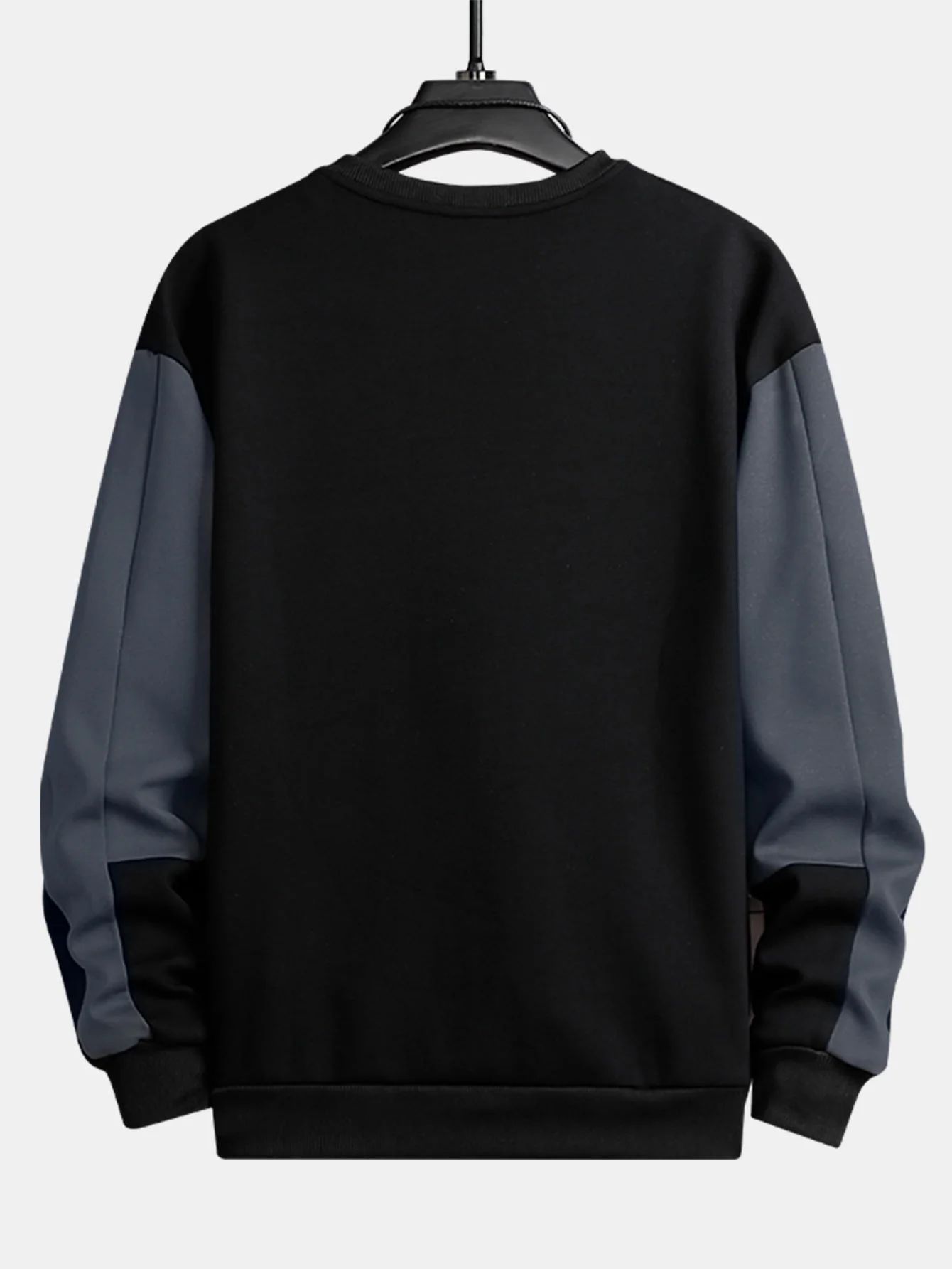Farbblock Rundhals Sweatshirt - Image 5