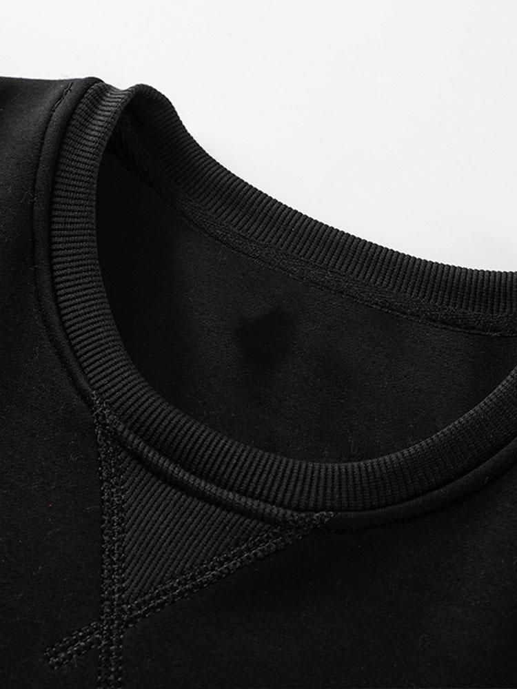 Farbblock Rundhals Sweatshirt - Image 9