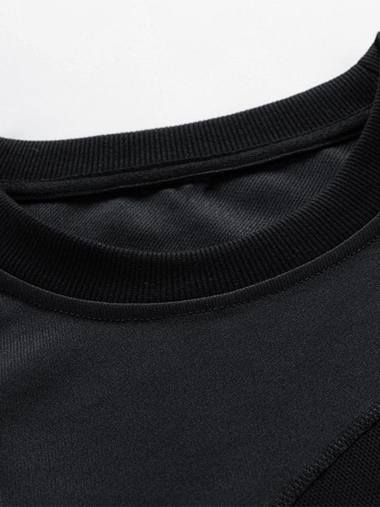 Farbblock Rundhals Sweatshirt - Image 8