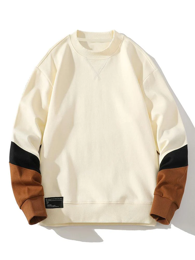Farbblock Crewneck Sweatshirt