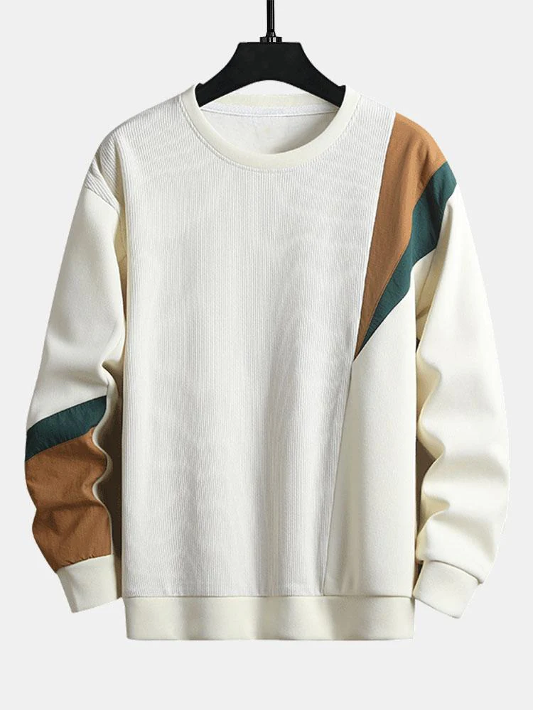 Farbblock Crewneck Sweatshirt