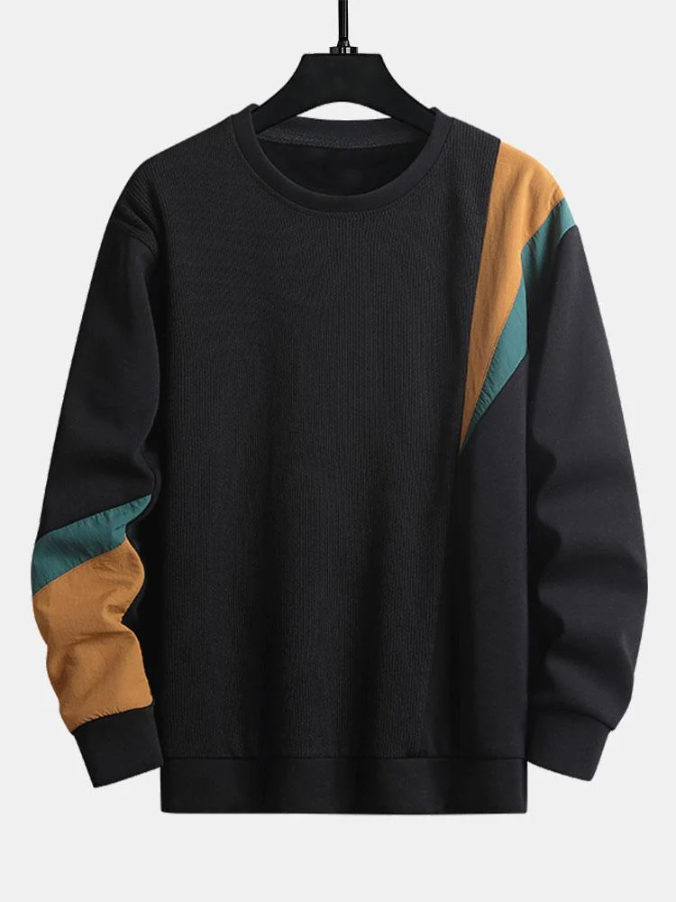 Farbblock Crewneck Sweatshirt - Image 2