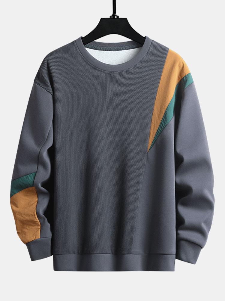Farbblock Crewneck Sweatshirt - Image 3