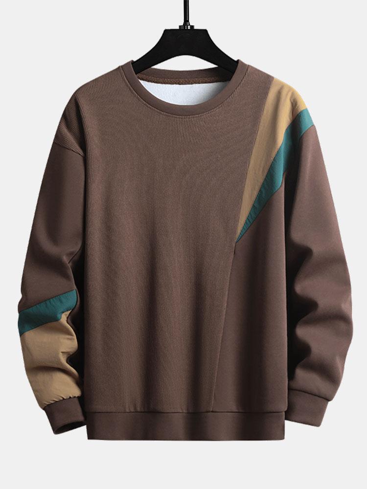 Farbblock Crewneck Sweatshirt - Image 4