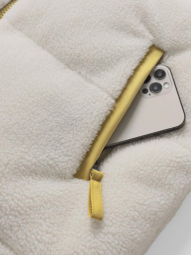 Doppelseitige Teddy-Pufferjacke - Image 13