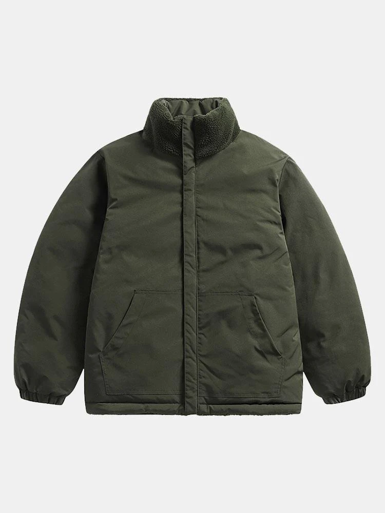 Doppelseitige Teddy-Pufferjacke - Image 2