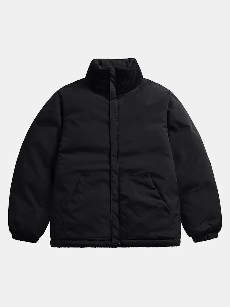 Doppelseitige Teddy-Pufferjacke - Image 4