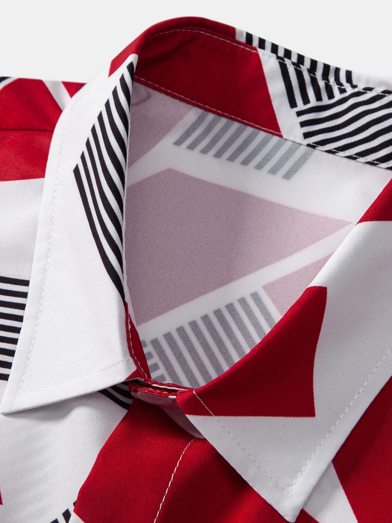 Farbe Block Geometrie Druck Hemd mit Knopfleiste & Herren Badeshorts mit mittlerer Länge und Kordelzug - Image 9