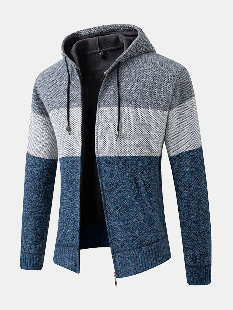 Farbblock Kapuzenpullover - Image 2