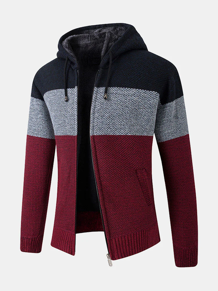 Farbblock Kapuzenpullover - Image 3