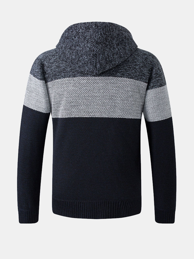 Farbblock Kapuzenpullover - Image 4