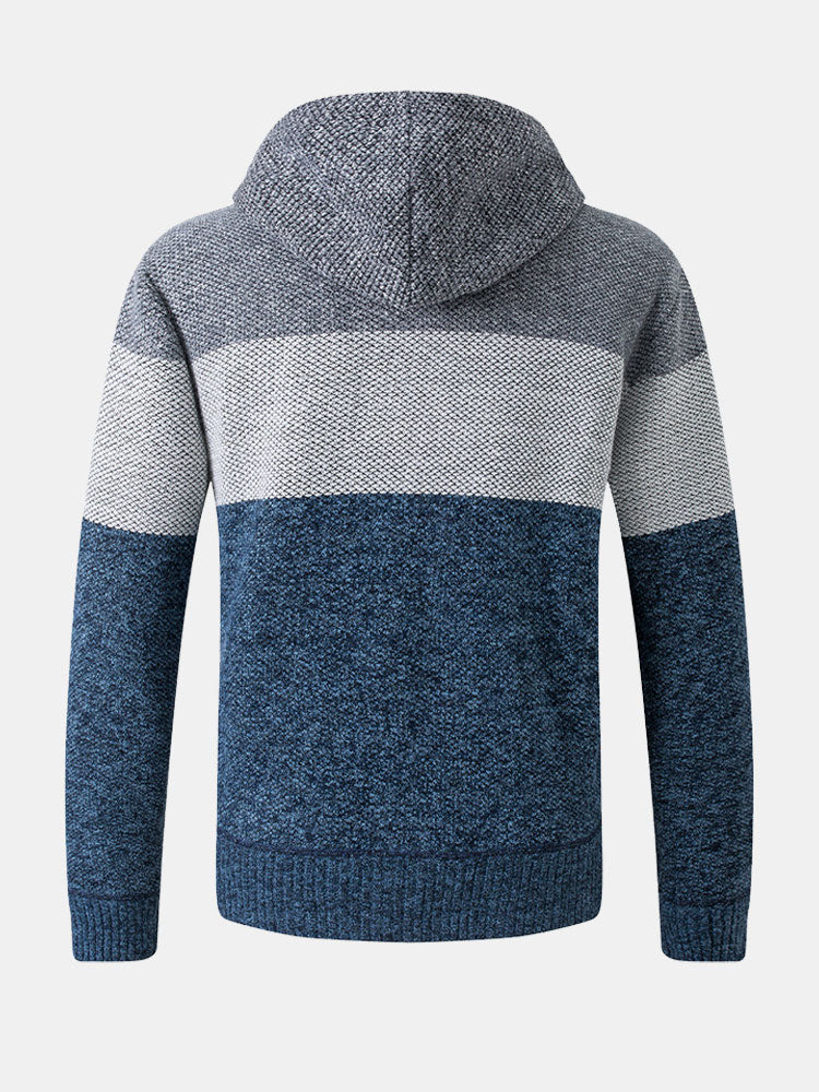 Farbblock Kapuzenpullover - Image 5
