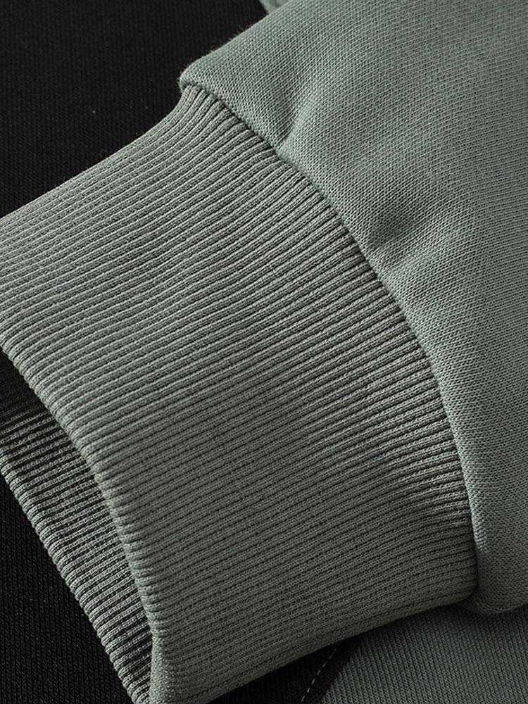 Farbblock-Patchwork-Sweatshirt - Image 6