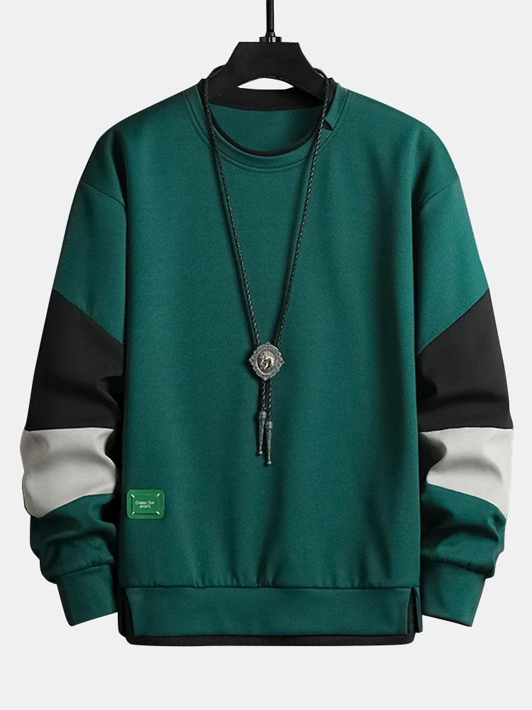 Farbblock-Sweatshirt & Jogginghose mit Paspel - Image 5