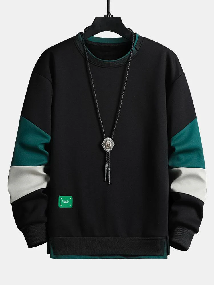 Farbblock-Sweatshirt & Jogginghose mit Paspel - Image 6