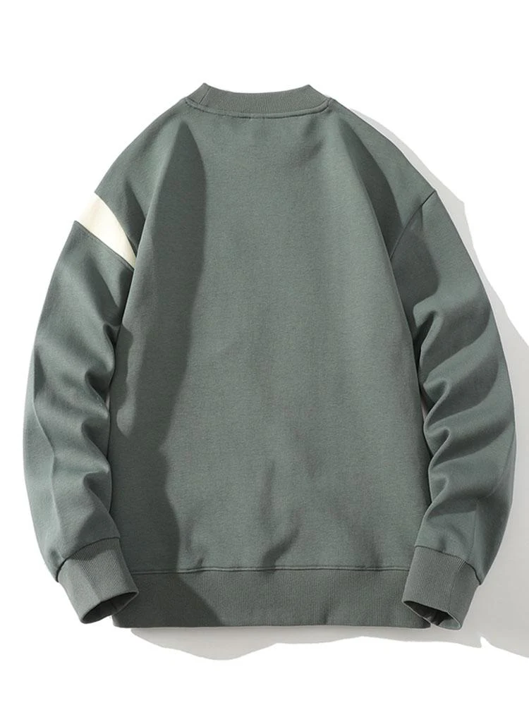 Farbblock-Sweatshirt mit Tasche - Image 5