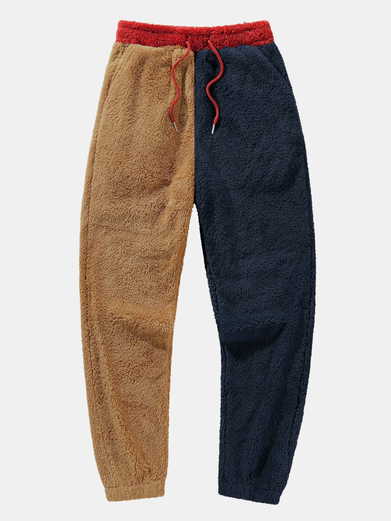 Color Block Teddy Jogger Pants - Image 3
