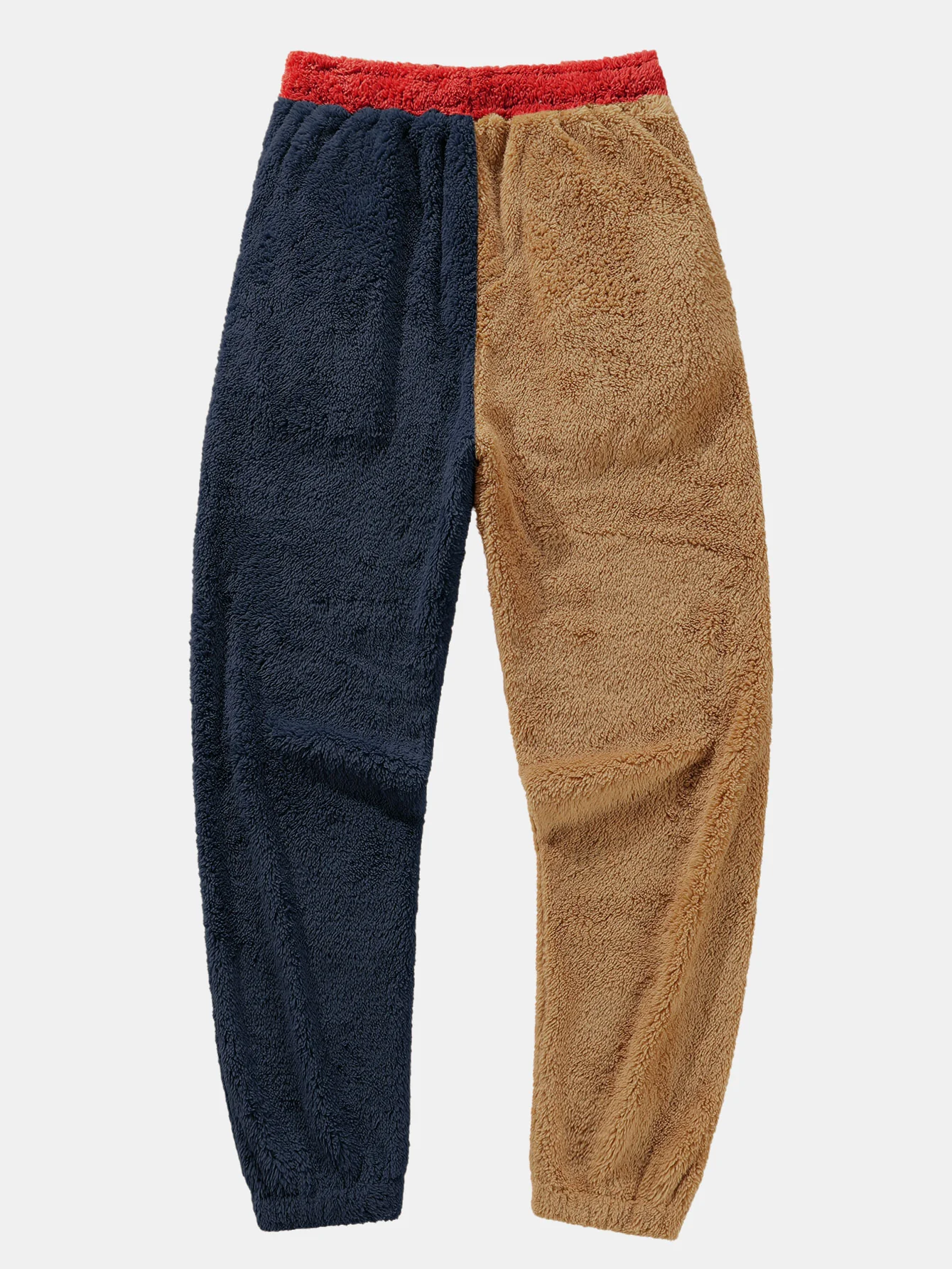 Color Block Teddy Jogger Pants - Image 4