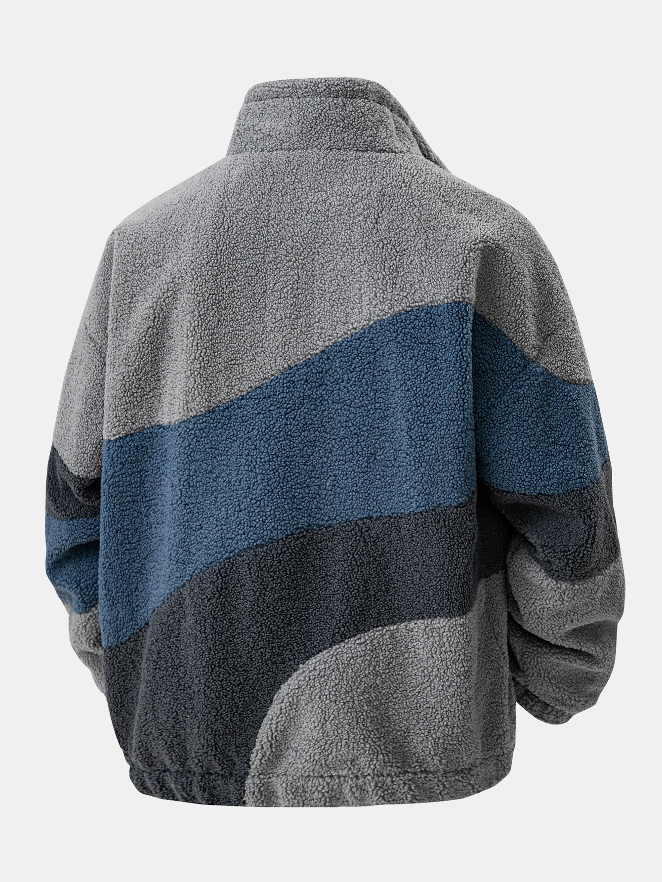 Farbblock Teddy Reißverschlussjacke - Image 3