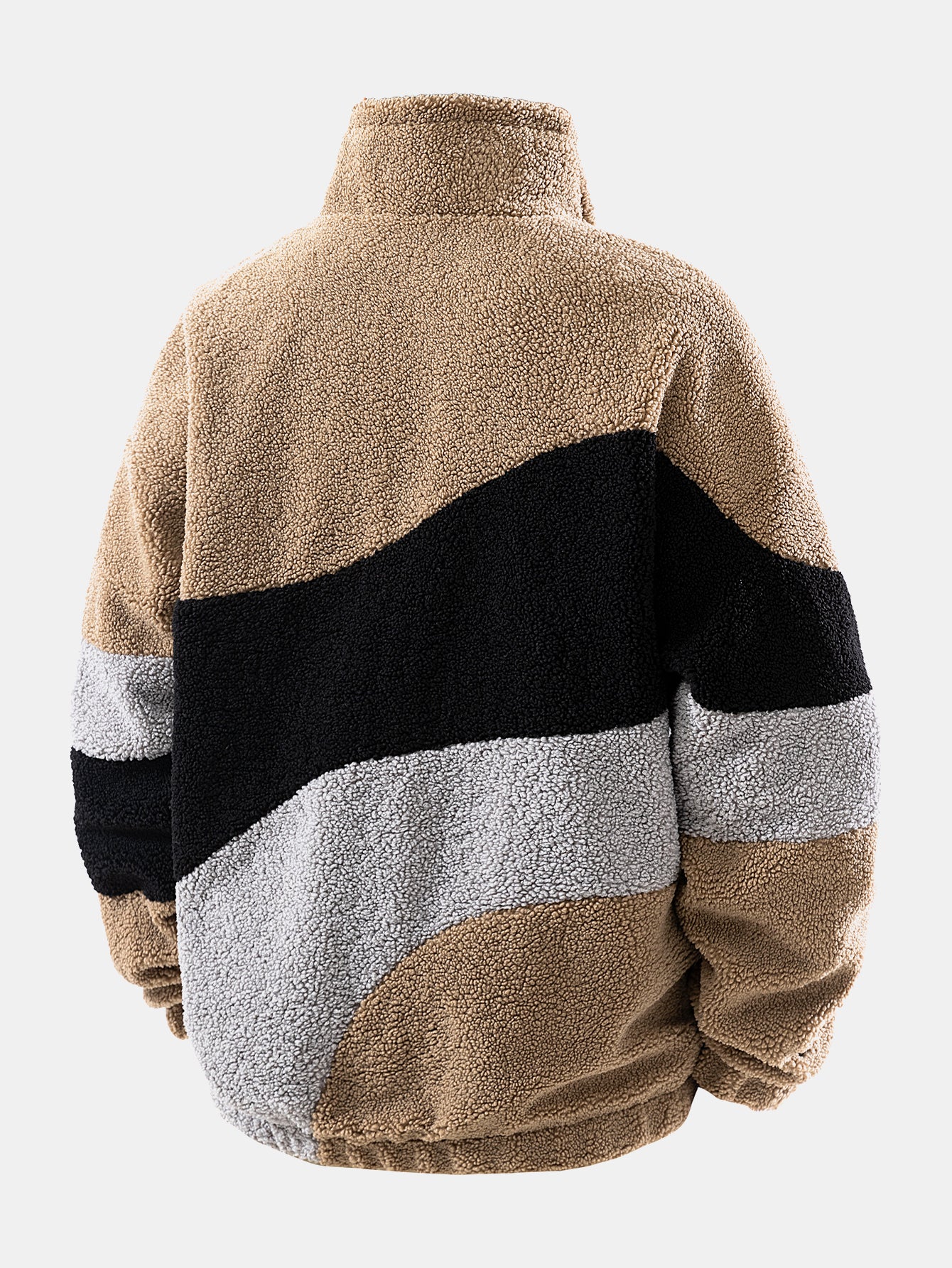 Farbblock Teddy Reißverschlussjacke - Image 5