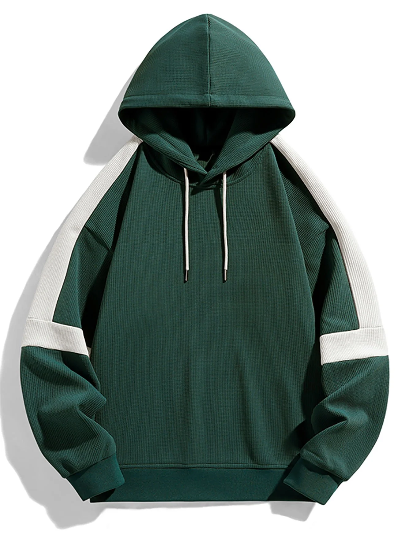 Farbblock Waffel Hoodie