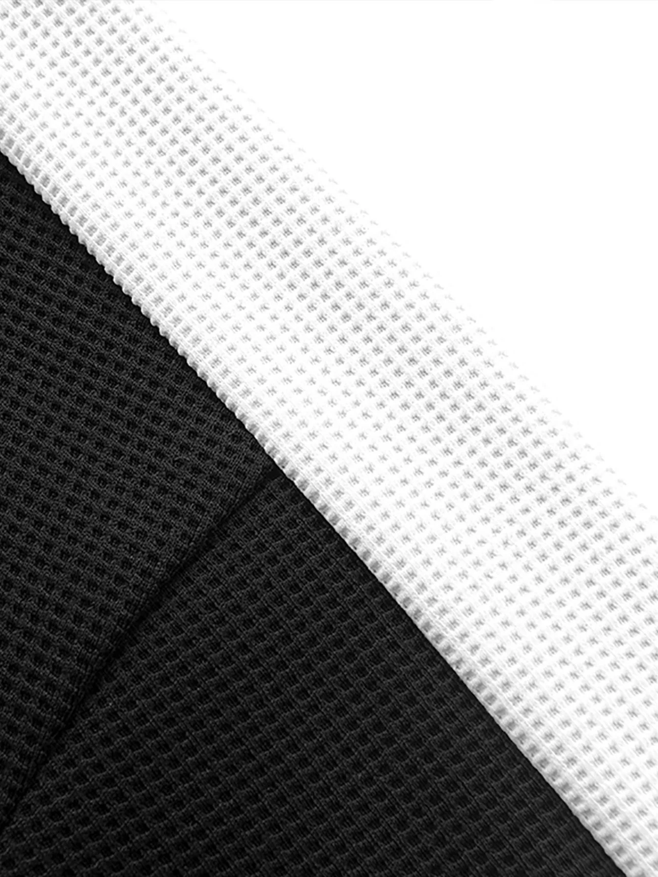 Farbblock Waffel Hoodie - Image 9