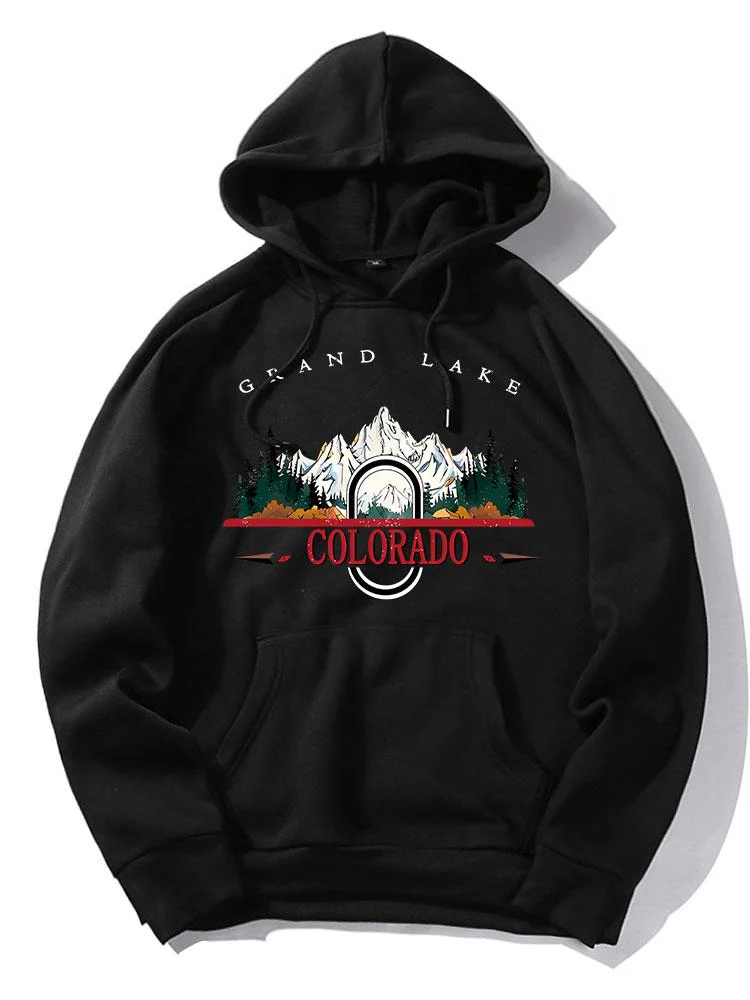 Colorado Mountain Print Hoodie - Image 3