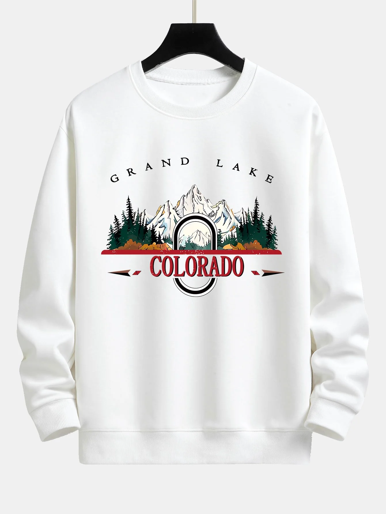 Colorado Mountain Print Relax Fit Sweatshirt - Image 2