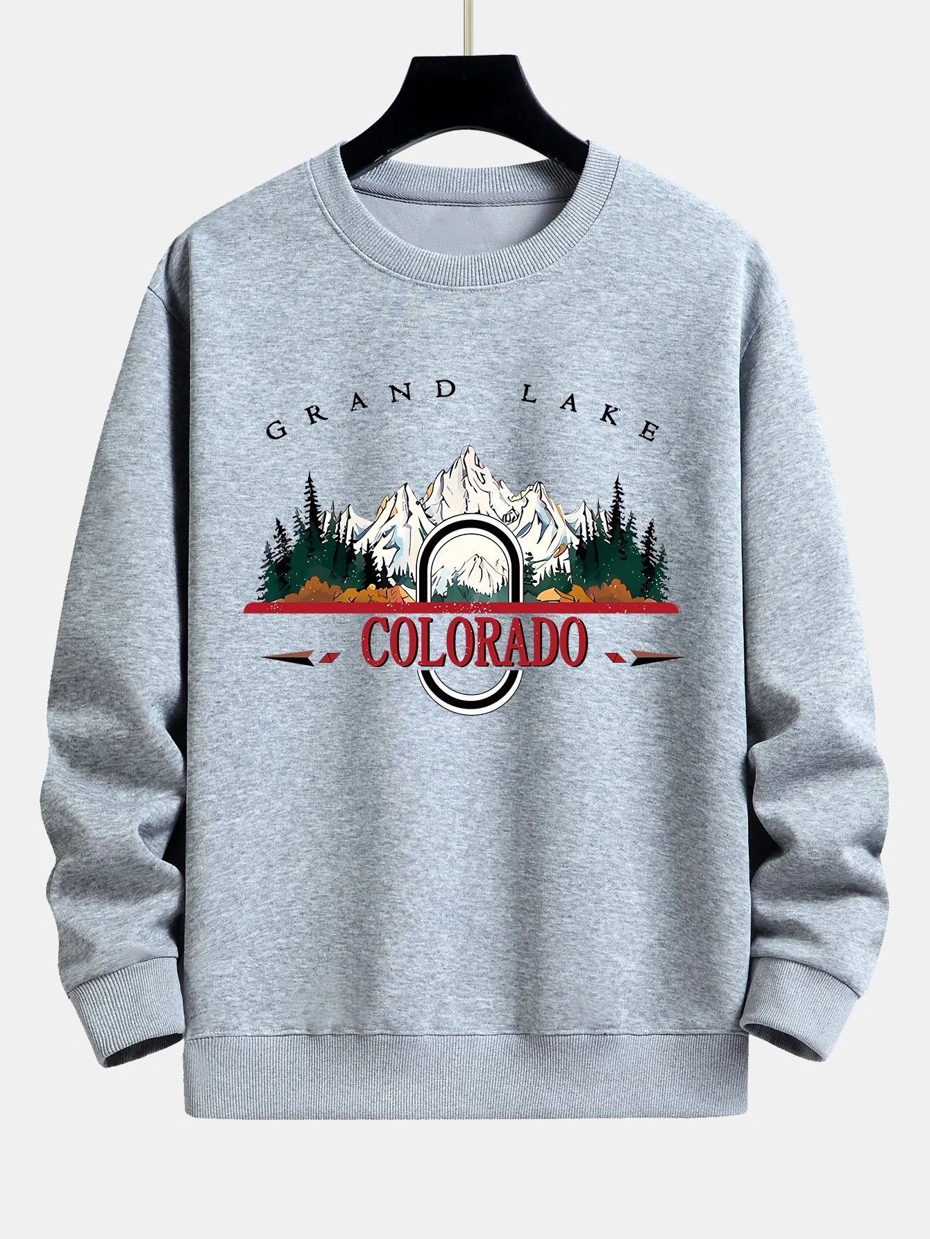 Colorado Mountain Print Relax Fit Sweatshirt - Image 3