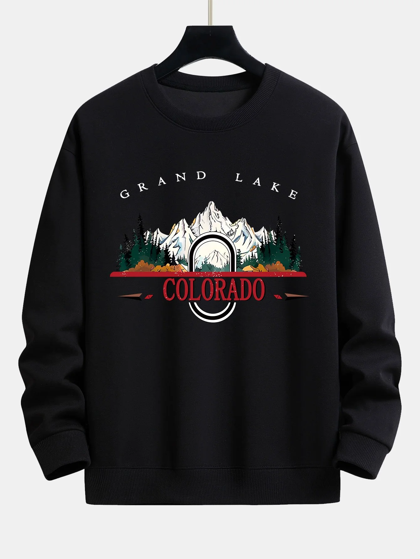 Colorado Mountain Print Relax Fit Sweatshirt - Image 4