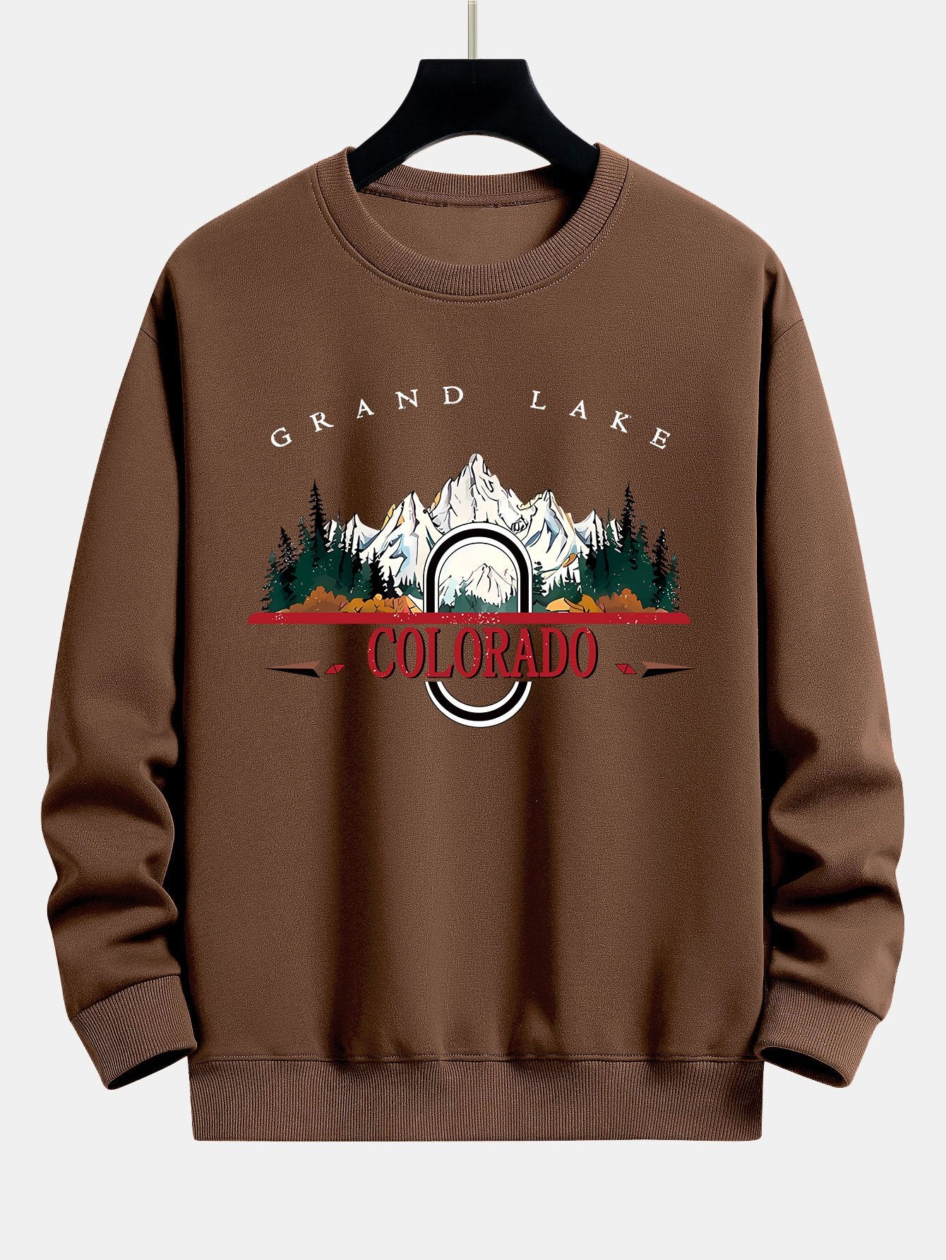 Colorado Mountain Print Relax Fit Sweatshirt - Image 5