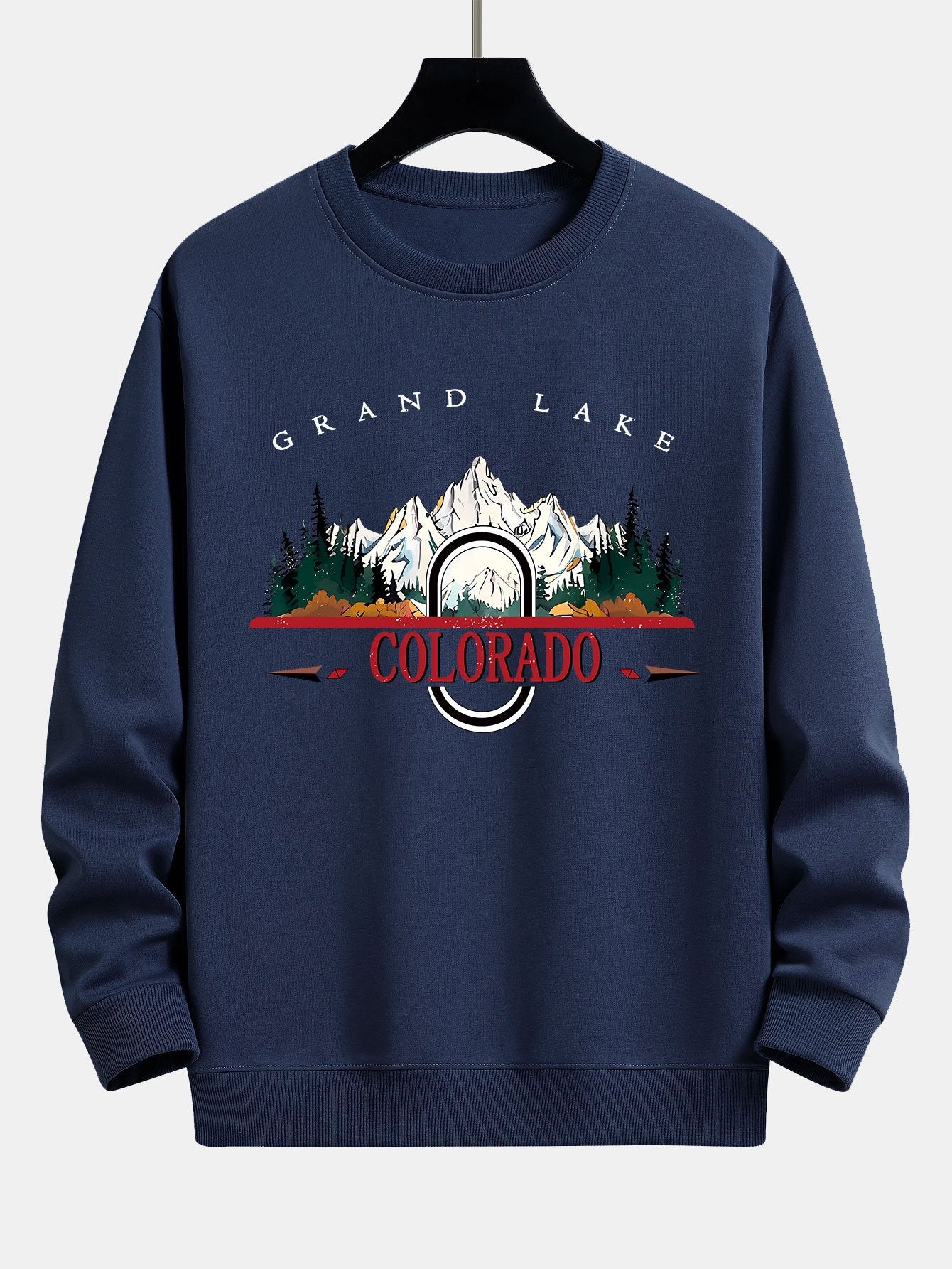 Colorado Mountain Print Relax Fit Sweatshirt - Image 6