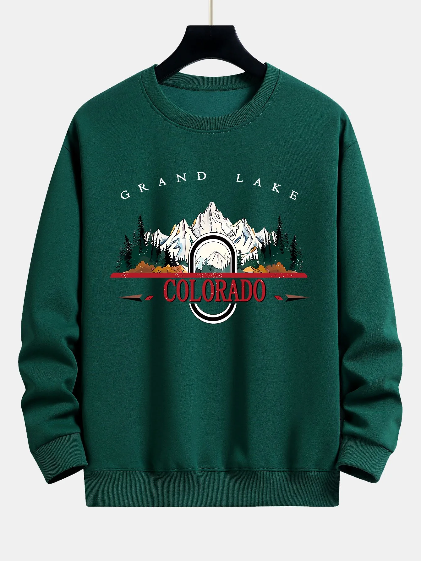 Colorado Mountain Print Relax Fit Sweatshirt - Image 7