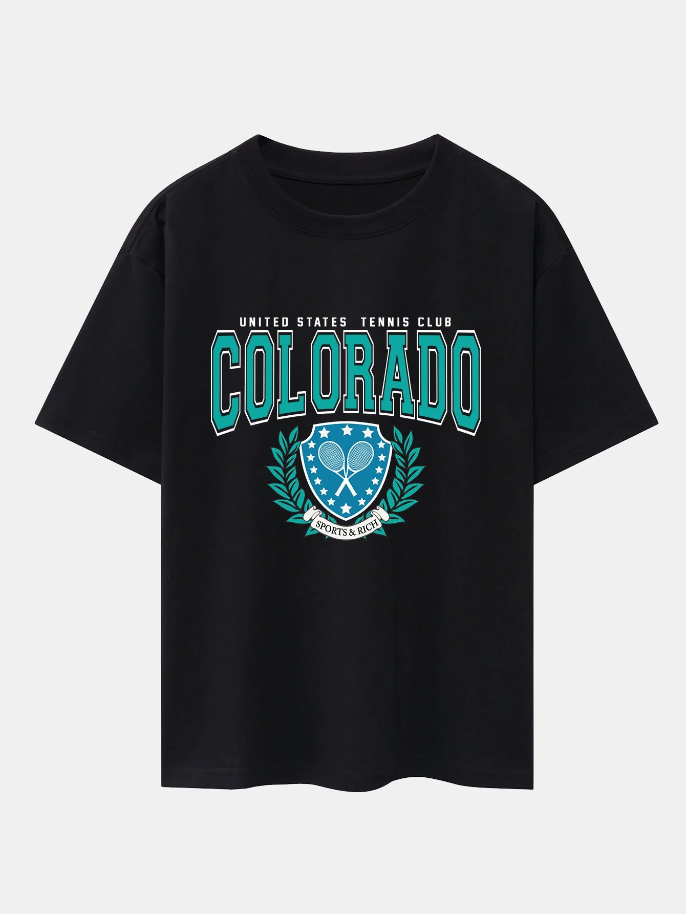 Colorado Tennis Print Schwergewicht Übergröße T-Shirt - Image 5